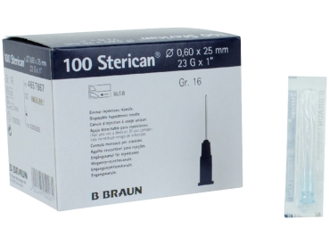 Sterican desechable ch. 0,60x25 Gr.16 100pcs.
