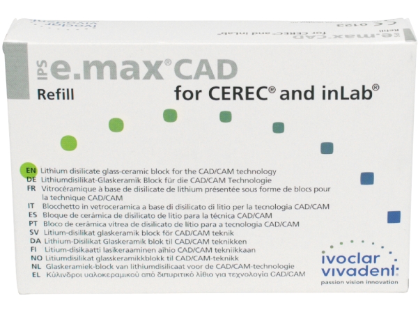 IPS e.max CAD Cer/inLab HT A2 B40 3pcs
