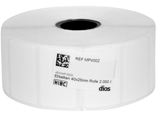 Etiquetas adhesivas 40x25mm Dios 2000pcs
