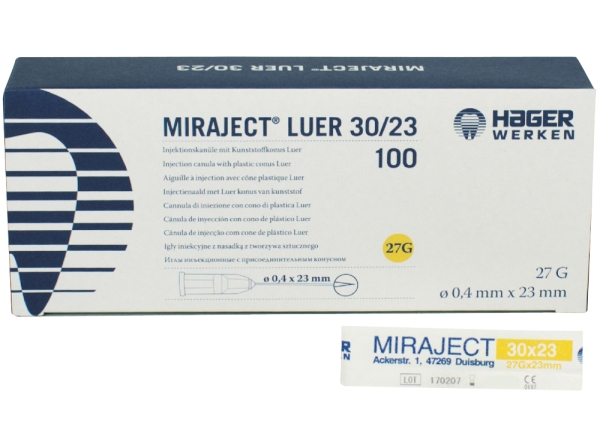 Miraject Cánulas 30X23 Luer Pa
