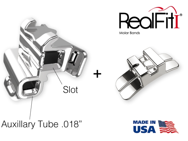 RealFit™ I - Kit introducción, MS, combinación doble + cajetín palatal (diente 17, 16, 26, 27) MBT* .022"